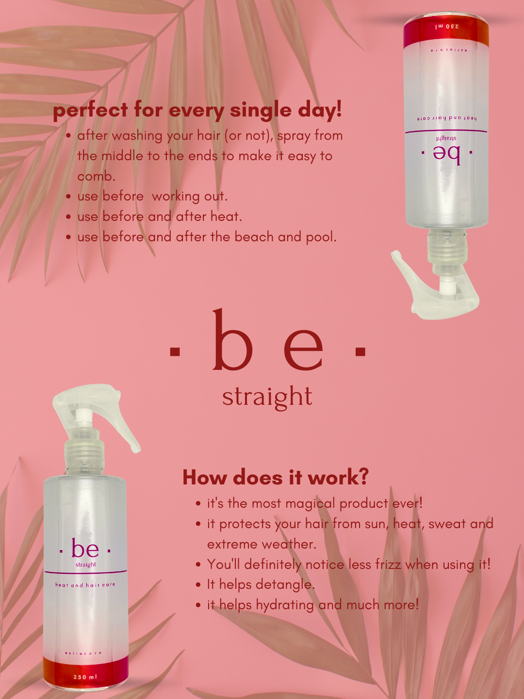 Be Straight - NO ES SOLO un Termoprotector. Spray TODO en uno♥ 250 ml